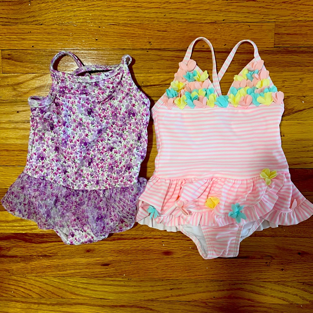 Two bathing suits with skirts